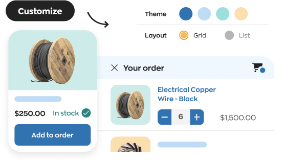 Stylized image of inventory software order page