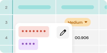 Stylized image of a spreadsheet