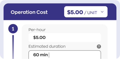 inFlow interface displaying Operations Cost