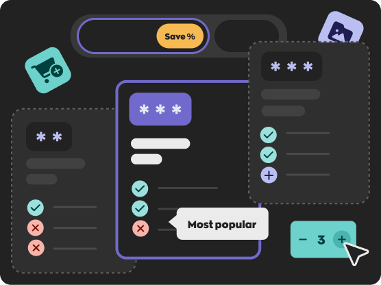 Stylized image of software interface